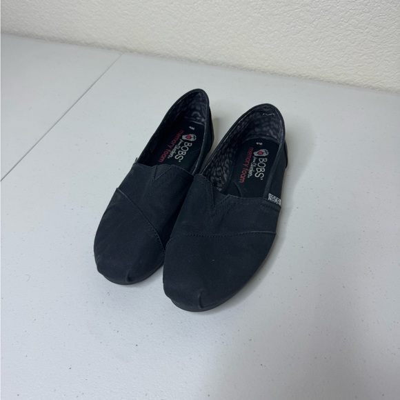 Skechers Bobs Black Slip-On Shoes - Picture 1 of 8